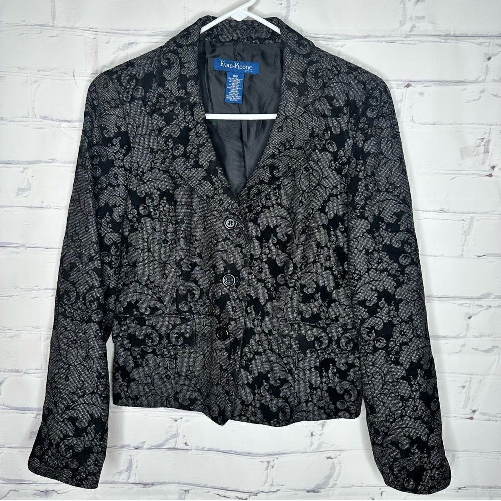 Evan Picone size 10 petite black blazer‎